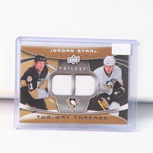 Jordan Staal TRILO3Y Two-Way Threads Game-Used Jersey Card Pittsburgh Penguins